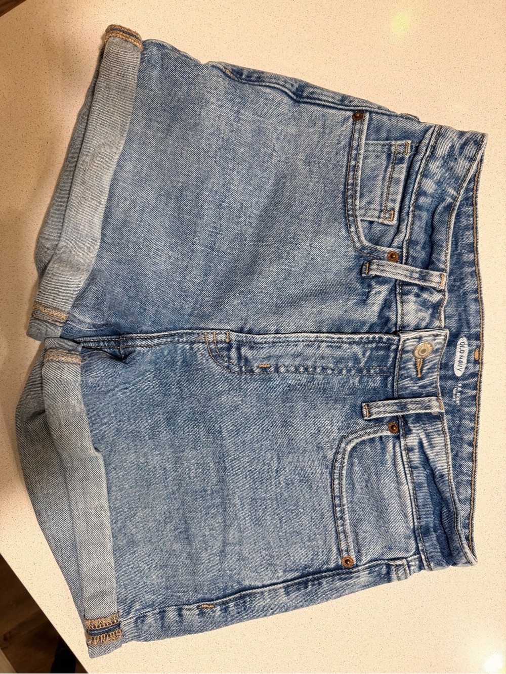 Old Navy Light Wash Rolled-Hem Denim Shorts